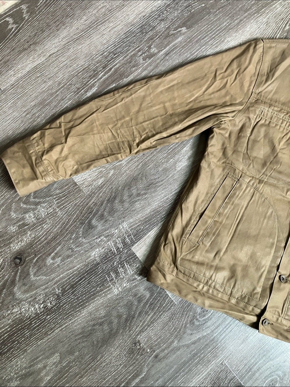 Jeremiah tan canvas jacket blue patterned blanket lining. - Picture 8 of 17
